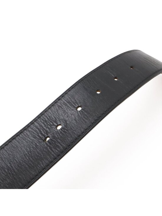 Louis Vuitton Ceinture Jeans Belt Leather Noir Black Silver 90 main image 9